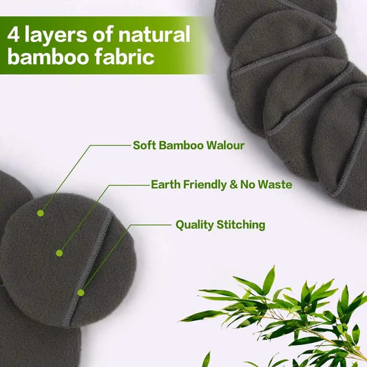 14/20 Packs Reusable Bamboo Cotton Makeup Remover Pads  Facial Toner Pads Washable 4 Layer Face Pads Facial Skin Care Wipe Pads