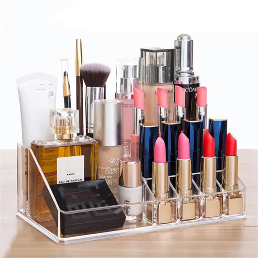 Acrylic Transparent Makeup Drawer Organizer Desktop Cosmetic Storage Box Lipstick Jewelry Make Up Brush Holder Storage Cases