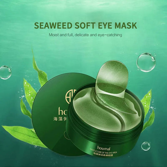 Facial Beauty  - 60pcs Collagen Eye Mask 24K Gold Eye Patch Seaweed Eye Mask Anti-Wrinkle Anti Aging Remove Dark Circles Moisturizing Skin Care